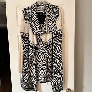 Kenar Black & White Sweater Duster size L